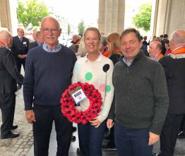 Laying a wreath Ypres