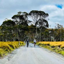 Riding to Dove Lake Cradle Mountain Bike Tour tasmania