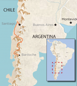 Che Bike Tour map South America Chile