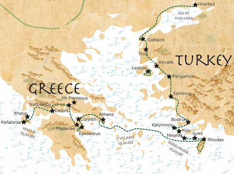 Bike Tour Map Greece Turkey