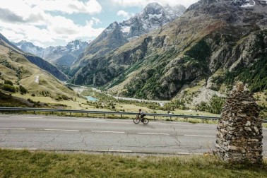 James climbing Col du Lautaret