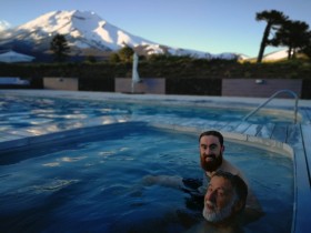 John and Jesse enjoy the spa!
