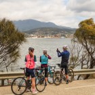 Cycling into Hobart, Mount Wellington