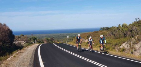 Riding out of Strahan Riding out of Strahan Bike tour