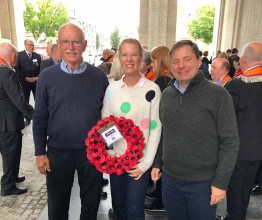 Laying a wreath Ypres