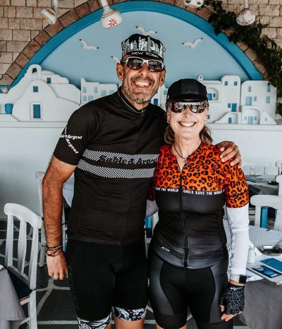 J&J's Croatian Chronicles by Jo Wakefield and Jose Sanchez Jo and Jose looking good in bike kit on The Odyssey